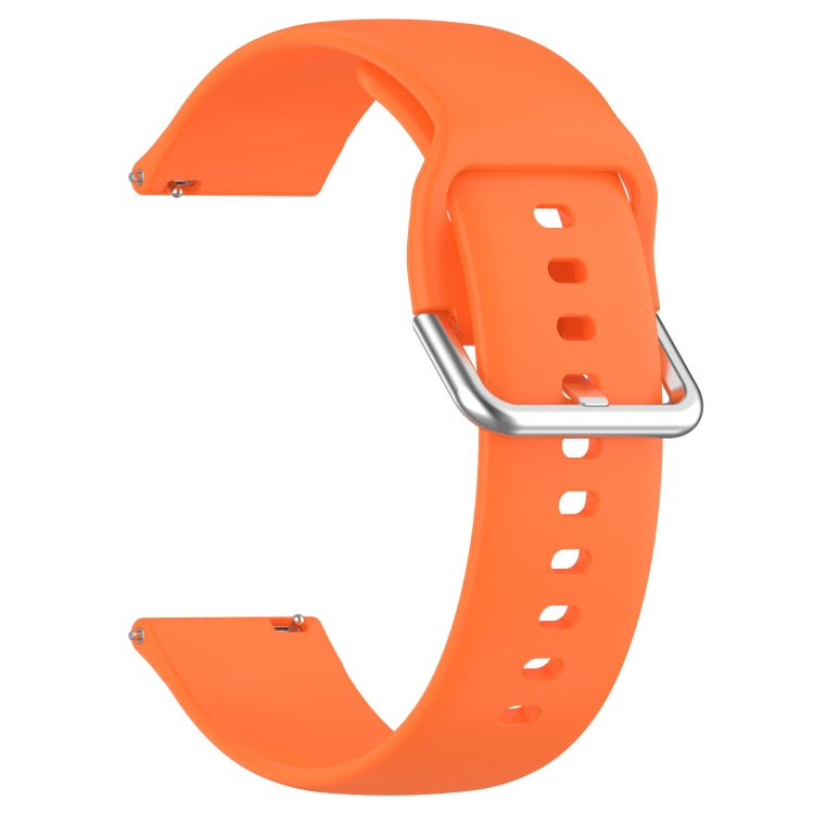For CMF Watch Pro D395 22mm Solid Color Silver Buckle Silicone Watch Band, Size:S(Orange) - Watch Bands by PMC Jewellery | Online Shopping South Africa | PMC Jewellery