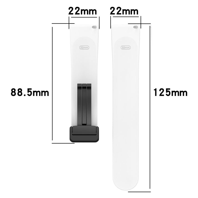 18mm Groove Folding Black Buckle Silicone Watch Band(Light Blue) - 18mm Bands by PMC TechLife | Online Shopping South Africa | PMC TechLife | Buy Now Pay Later Mobicred