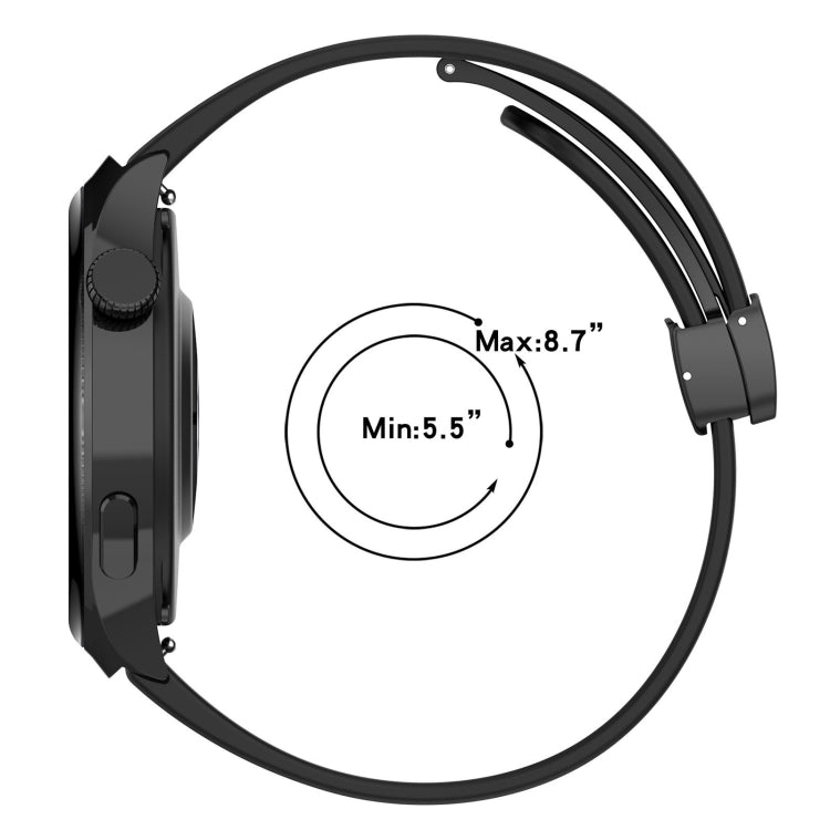 18mm Groove Folding Black Buckle Silicone Watch Band(Light Blue) - 18mm Bands by PMC TechLife | Online Shopping South Africa | PMC TechLife | Buy Now Pay Later Mobicred