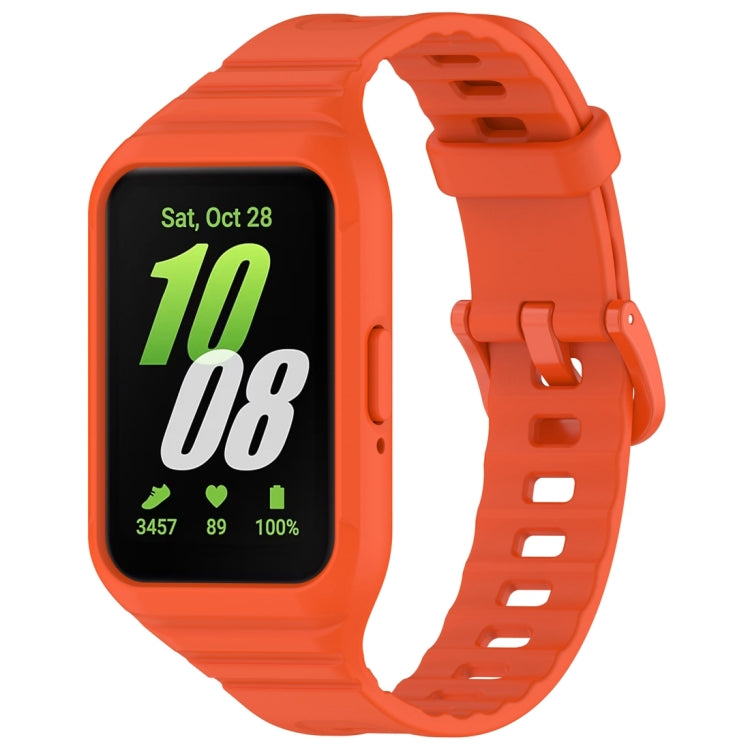 For Samsung Galaxy Fit 3 Solid Color Integrated TPU Watch Band(Orange) - Watch Bands by PMC Jewellery | Online Shopping South Africa | PMC Jewellery