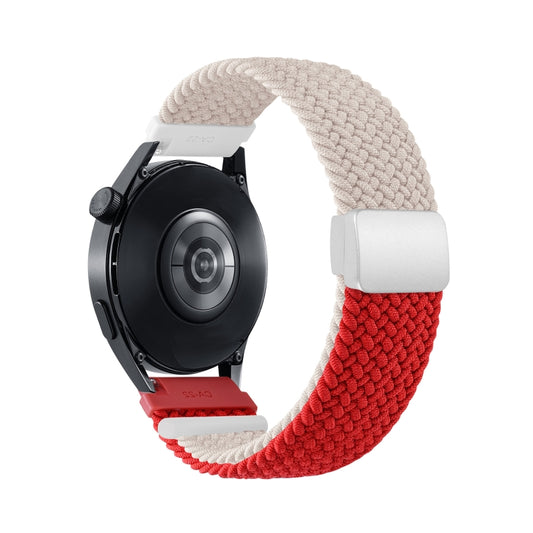 18mm Two-color Magnetic Braided Nylon Watch Band(Starlight Red) - 18mm Bands by PMC Jewellery | Online Shopping South Africa | PMC Jewellery | Buy Now Pay Later Mobicred