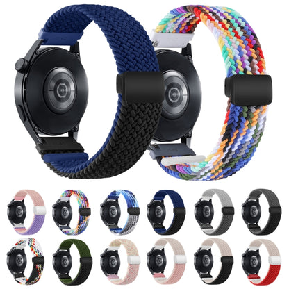 20mm Two-color Magnetic Braided Nylon Watch Band(Colorful Denim) - 20mm Bands by PMC Jewellery | Online Shopping South Africa | PMC Jewellery