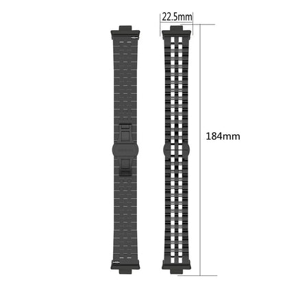 For  Xiaomi Redmi Watch 4 Five-bead Butterfly Buckle Metal Watch Band(Silver) - Watch Bands by PMC Jewellery | Online Shopping South Africa | PMC Jewellery