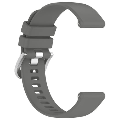 For Xiaomi Watch 2 Liquid Glossy Silver Buckle Silicone Watch Band(Dark Grey) - Watch Bands by PMC Jewellery | Online Shopping South Africa | PMC Jewellery