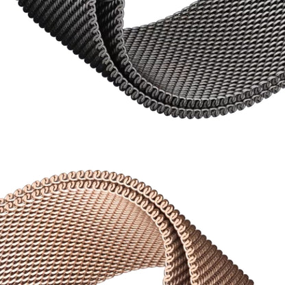 For Apple Watch SE 40mm Two Color Milanese Loop Magnetic Watch Band(Black Gold) - Watch Bands by PMC Jewellery | Online Shopping South Africa | PMC Jewellery