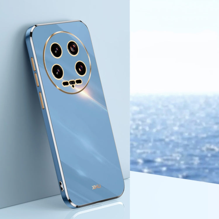 For Xiaomi 14 Ultra 5G XINLI Straight Edge 6D Electroplate TPU Phone Case(Celestial Blue) - 14 Ultra Cases by XINLI | Online Shopping South Africa | PMC Jewellery | Buy Now Pay Later Mobicred