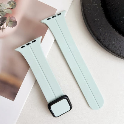 For Apple Watch SE 2023 40mm Magnetic Square Buckle Silicone Watch Band(Sapphire Blue) - Watch Bands by PMC Jewellery | Online Shopping South Africa | PMC Jewellery