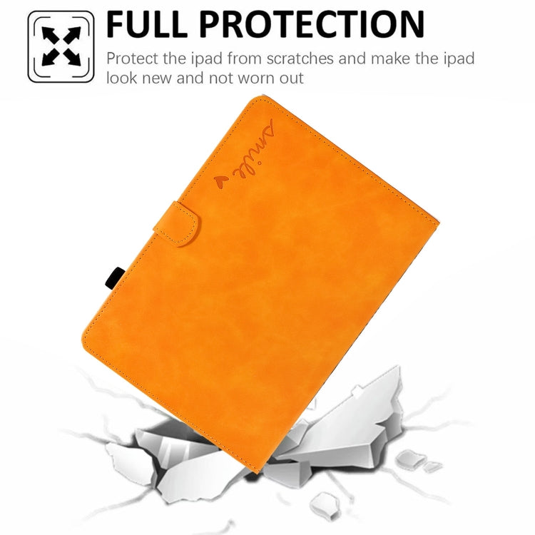 For Lenovo Tab M11 / Xiaoxin Pad 11 2024 Smile Embossed Smart Leather Tablet Case(Khaki) - Lenovo by PMC Jewellery | Online Shopping South Africa | PMC Jewellery | Buy Now Pay Later Mobicred
