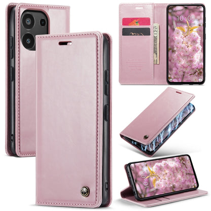 For Xiaomi Redmi Note 13 4G CaseMe 003 Crazy Horse Texture Flip Leather Phone Case(Pink) - Xiaomi Cases by CaseMe | Online Shopping South Africa | PMC Jewellery | Buy Now Pay Later Mobicred