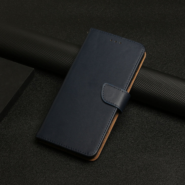 For TCL 505 Genuine Leather Fingerprint-proof Flip Phone Case(Blue) - TCL by PMC TechLife | Online Shopping South Africa | PMC TechLife | Buy Now Pay Later Mobicred