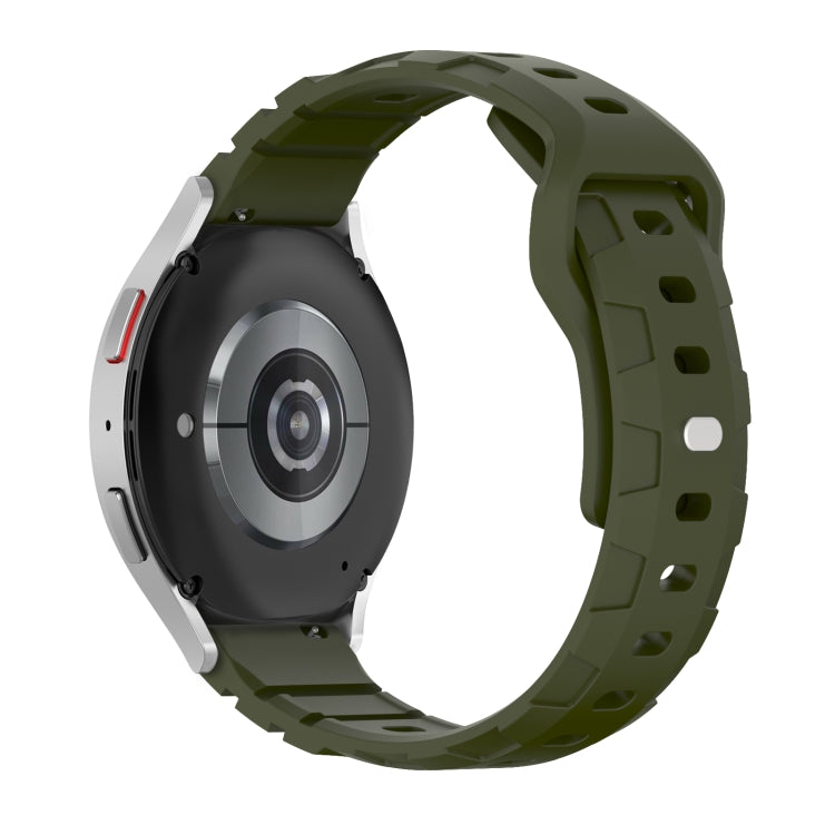 18mm Armor Silicone Watch Band(Army Green) - 18mm Bands by PMC TechLife | Online Shopping South Africa | PMC TechLife | Buy Now Pay Later Mobicred