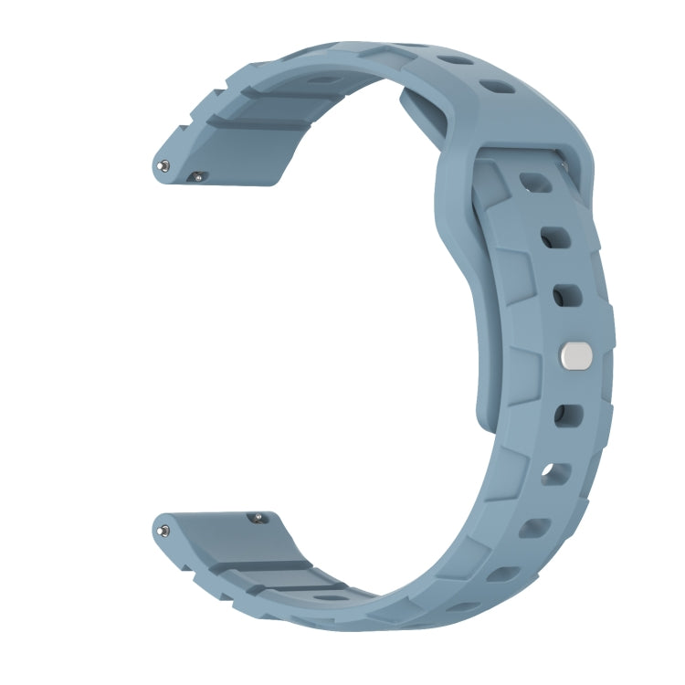 18mm Armor Silicone Watch Band(Rock Blue) - 20mm Bands by PMC Jewellery | Online Shopping South Africa | PMC Jewellery