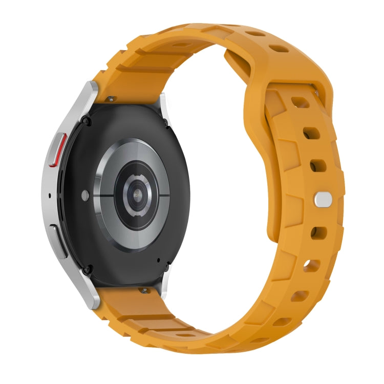 22mm Armor Silicone Watch Band(Yellow) - 22mm Bands by PMC TechLife | Online Shopping South Africa | PMC TechLife