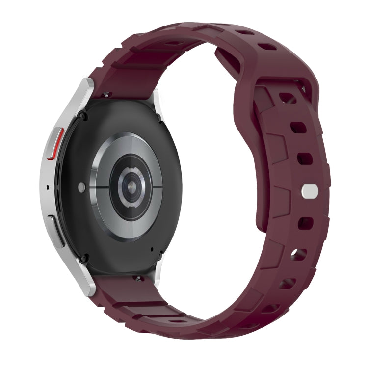 22mm Armor Silicone Watch Band(Wine Red) - 22mm Bands by PMC Jewellery | Online Shopping South Africa | PMC Jewellery