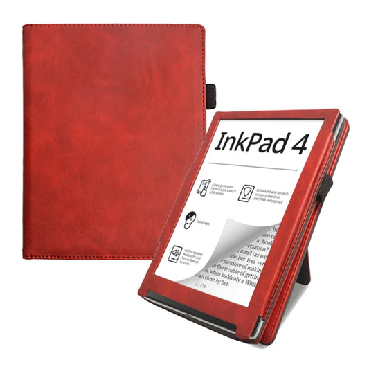 For Pocketbook InkPad Color 2 / 3 Calfskin Leather Smart Tablet Case(Red) - Others by PMC Jewellery | Online Shopping South Africa | PMC Jewellery | Buy Now Pay Later Mobicred