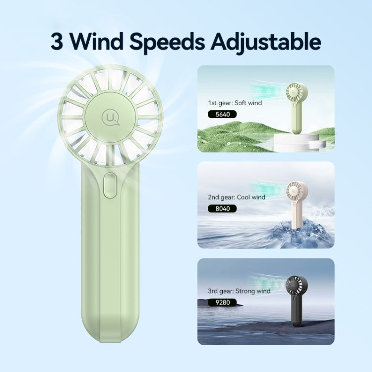 USAMS ZB288 Portable Type-C Rechargeable High Speed Handheld Mini Fan(Black) - Electric Fans by USAMS | Online Shopping South Africa | PMC TechLife | Buy Now Pay Later Mobicred