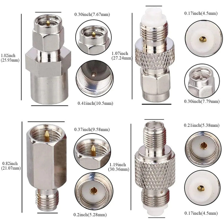 4 in 1 SMA to FME Adapter Set - Connectors by PMC TechLife | Online Shopping South Africa | PMC TechLife | Buy Now Pay Later Mobicred