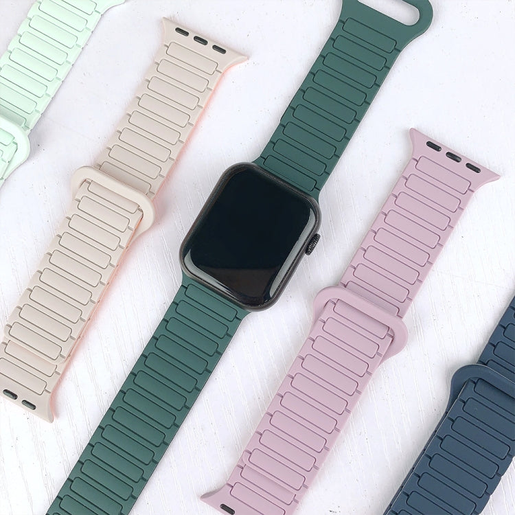 For Apple Watch Series 2 38mm I-Shaped Magnetic Silicone Watch Band(White Starlight) - Watch Bands by PMC Jewellery | Online Shopping South Africa | PMC Jewellery