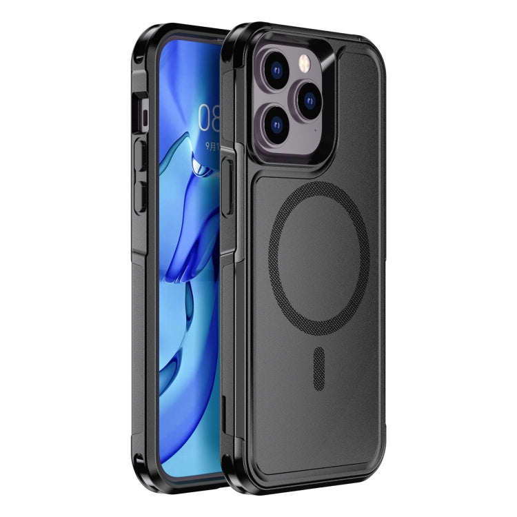 For iPhone 14 Pro RedPepper Armor Magsafe PC Hybrid TPU Phone Case(Black) - free shipping - PMc TechLife - Order now!