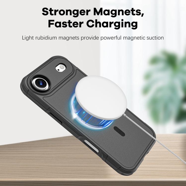For iPhone 17 Air RedPepper Armor Magsafe PC Hybrid TPU Phone Case(Black) - free shipping - PMC TechLife - Order now!