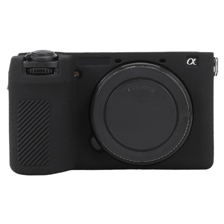 For Sony ILCE-6700 / A6700 Litchi Texture Soft Silicone Protective Case(Black) - Protective Case by PMC TechLife | Online Shopping South Africa | PMC TechLife | Buy Now Pay Later Mobicred