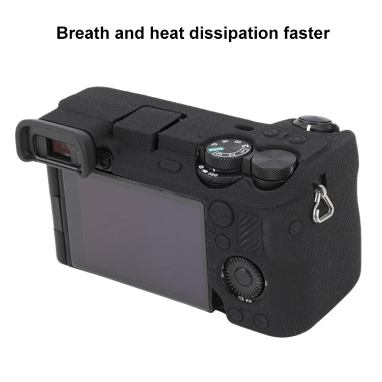 For Sony ILCE-6700 / A6700 Litchi Texture Soft Silicone Protective Case(Black) - Protective Case by PMC TechLife | Online Shopping South Africa | PMC TechLife | Buy Now Pay Later Mobicred