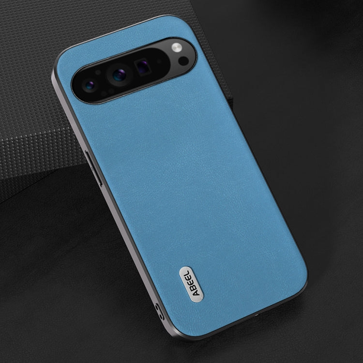 For Google Pixel 9 Pro ABEEL Arashi Texture PU Phone Case(Sky Blue) - Google Cases by PMC Jewellery | Online Shopping South Africa | PMC Jewellery | Buy Now Pay Later Mobicred