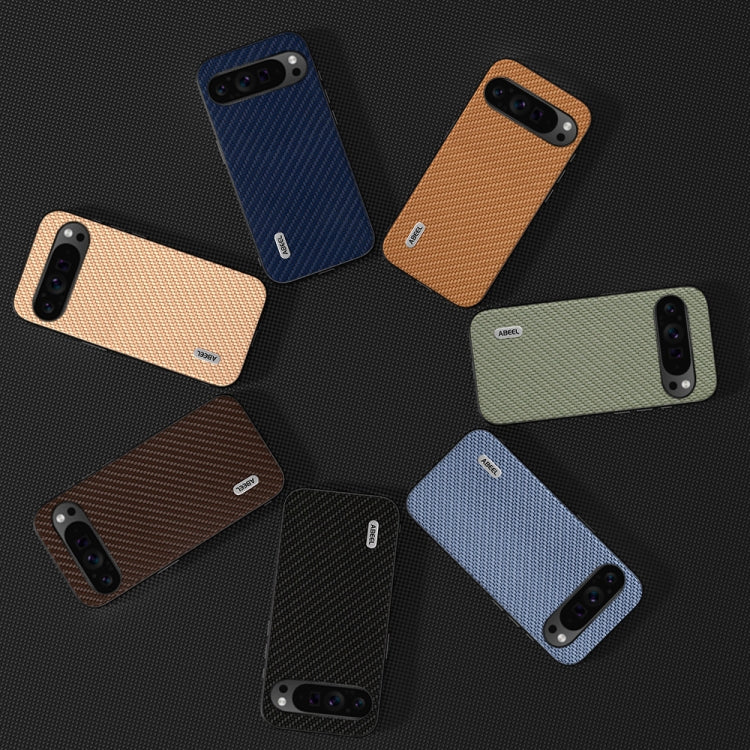 For Google Pixel 9 Pro ABEEL Carbon Fiber Texture Protective Phone Case(Light Brown) - Google Cases by PMC TechLife | Online Shopping South Africa | PMC TechLife | Buy Now Pay Later Mobicred