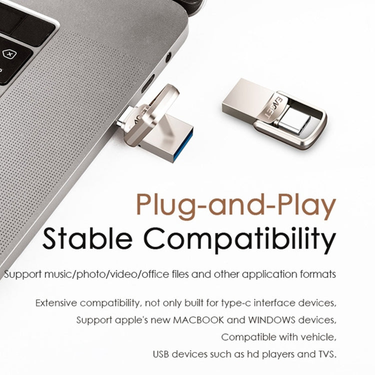 EAGET 64G USB 3.1 + USB-C Interface Metal Twister Flash U Disk, with Micro USB Adapter & Lanyard - free shipping - PMC Jewellery - Order now!