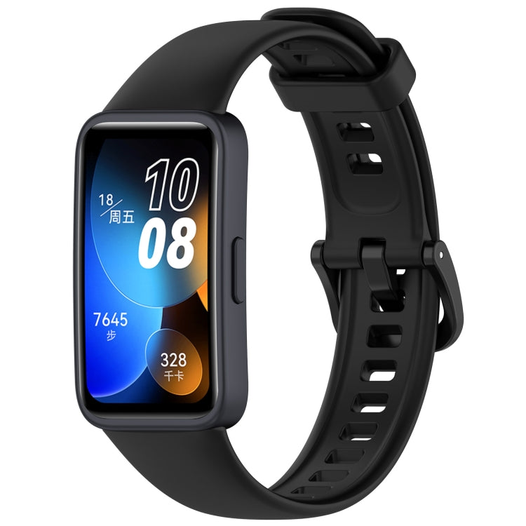 For Huawei Band 9 / 9 NFC Solid Color Colorful Buckle Silicone Watch Band(Black) - Watch Bands by PMC Jewellery | Online Shopping South Africa | PMC Jewellery