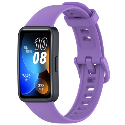 For Huawei Band 9 / 9 NFC Solid Color Colorful Buckle Silicone Watch Band(Purple) - Watch Bands by PMC Jewellery | Online Shopping South Africa | PMC Jewellery