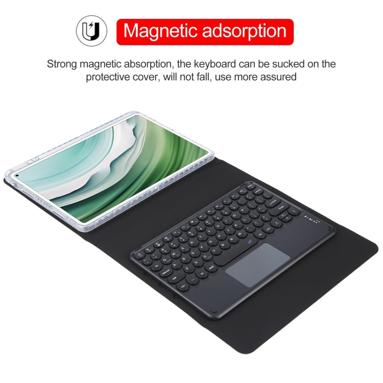 For Huawei MatePad Pro 11 2024 / 2022 Round Button Bluetooth Keyboard Rotatable Holder Leather Case with Touchpad(Black) - Huawei Keyboard by PMC Jewellery | Online Shopping South Africa | PMC Jewellery