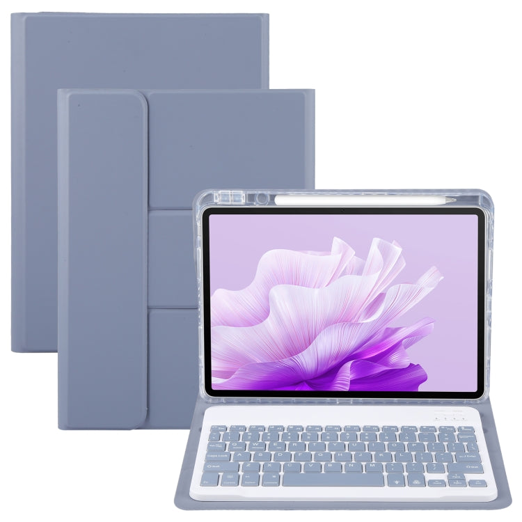 For Huawei MatePad Air 11.5 Square Button Backlight Bluetooth Keyboard Rotatable Holder Leather Case(Lavender Purple) - Huawei Keyboard by PMC Jewellery | Online Shopping South Africa | PMC Jewellery