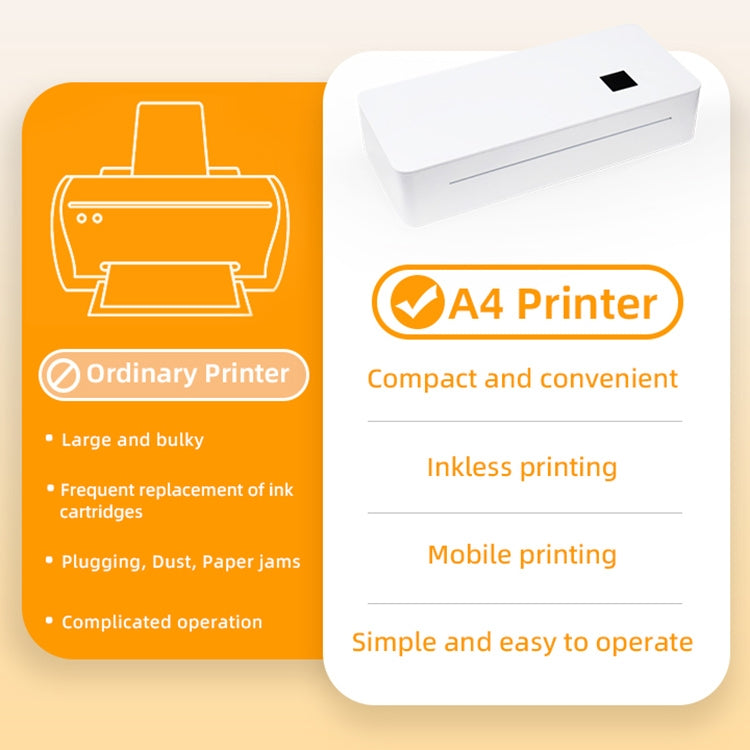 A4 mini Portable Bluetooth HD Thermal Printer for Home Office Study(AU Plug) - Printer by PMC Jewellery | Online Shopping South Africa | PMC Jewellery | Buy Now Pay Later Mobicred