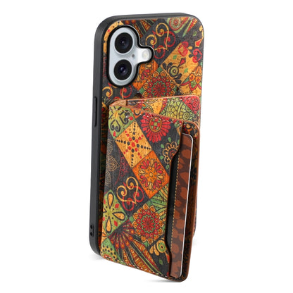 For iPhone 16 Card Slot Holder Phone Case(Autumn Yellow) - iPhone 16 Cases by PMC Jewellery | Online Shopping South Africa | PMC Jewellery | Buy Now Pay Later Mobicred