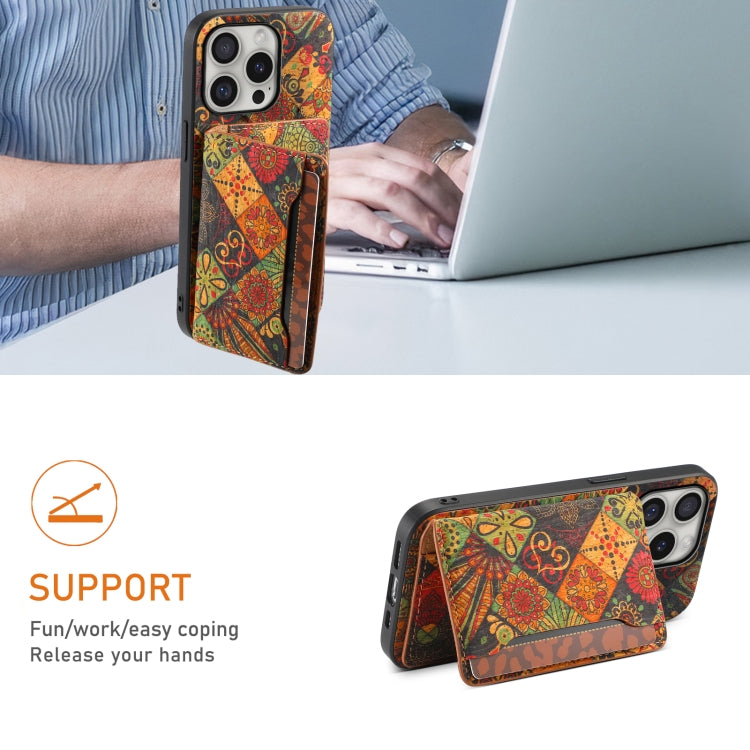 For iPhone 16 Pro Max Card Slot Holder Phone Case(Autumn Yellow) - iPhone 16 Pro Max Cases by PMC TechLife | Online Shopping South Africa | PMC TechLife | Buy Now Pay Later Mobicred