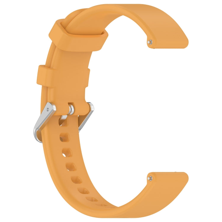 For Garmin Lily 2 14mm Silver Buckle Silicone Watch Band Wristband(Yellow) - Watch Bands by PMC Jewellery | Online Shopping South Africa | PMC Jewellery