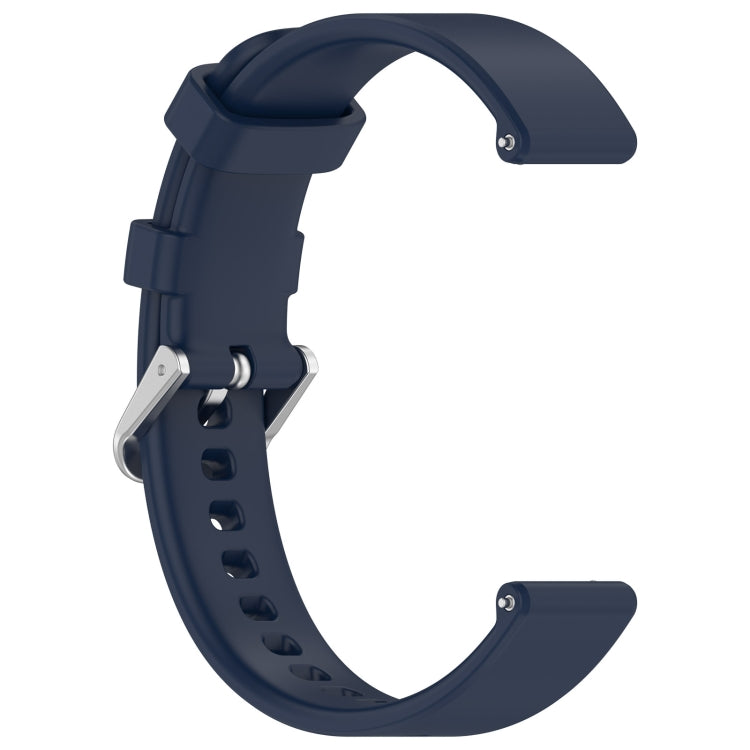 For Garmin Lily 2 14mm Silver Buckle Silicone Watch Band Wristband(Midnight  Blue) - Watch Bands by PMC Jewellery | Online Shopping South Africa | PMC Jewellery
