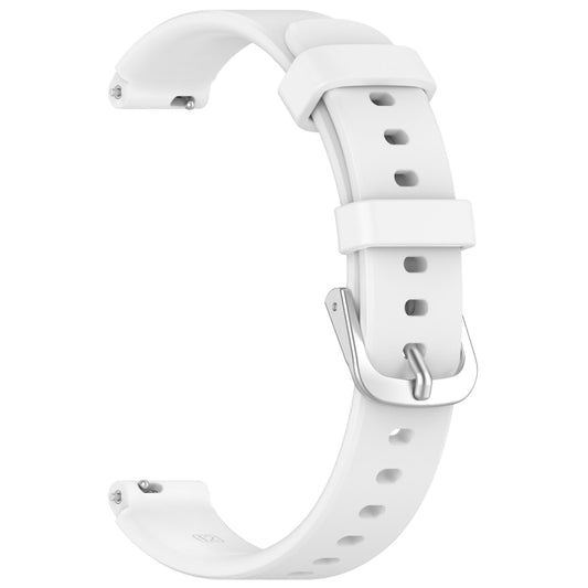 12mm Universal Solid Color Silver Buckle Silicone Watch Band(White) - 20mm Bands by PMC Jewellery | Online Shopping South Africa | PMC Jewellery