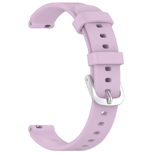 12mm Universal Solid Color Silver Buckle Silicone Watch Band(Purple) - 20mm Bands by PMC Jewellery | Online Shopping South Africa | PMC Jewellery