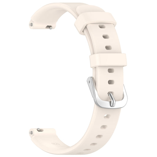 12mm Universal Solid Color Silver Buckle Silicone Watch Band(Starlight) - 20mm Bands by PMC Jewellery | Online Shopping South Africa | PMC Jewellery