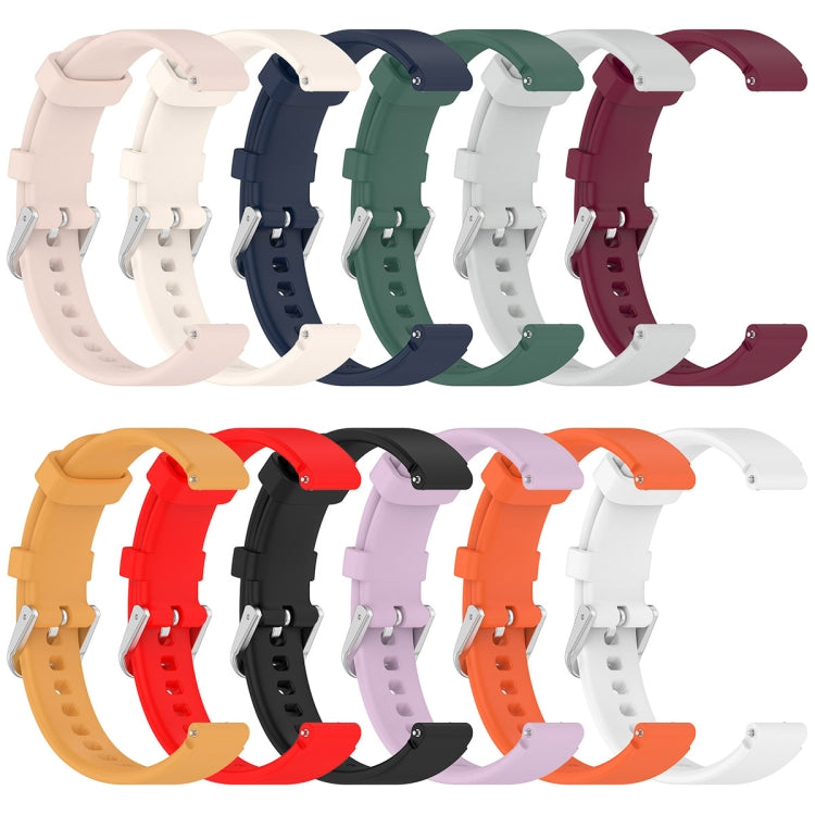 12mm Universal Solid Color Silver Buckle Silicone Watch Band(Light Grey) - 20mm Bands by PMC TechLife | Online Shopping South Africa | PMC TechLife | Buy Now Pay Later Mobicred