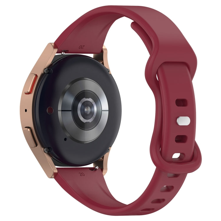 20mm Slim Reverse Buckle Silicone Watch Band(Wine Red) - 20mm Bands by PMC Jewellery | Online Shopping South Africa | PMC Jewellery