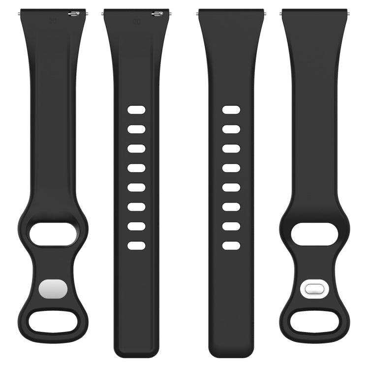 20mm Slim Reverse Buckle Silicone Watch Band(Black) - 20mm Bands by PMC Jewellery | Online Shopping South Africa | PMC Jewellery