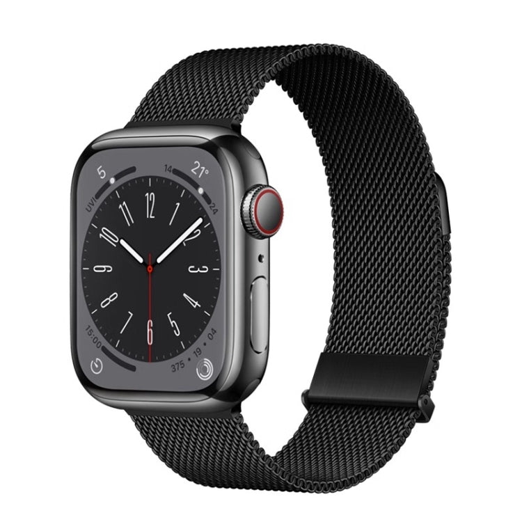 For Apple Watch Series 6 44mm ZGA Milanese Magnetic Metal Watch Band(Black) - Watch Bands by ZGA | Online Shopping South Africa | PMC Jewellery | Buy Now Pay Later Mobicred