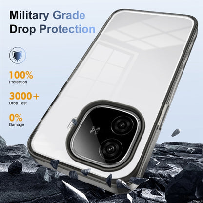 For vivo iQOO Z9 Global 2.5mm Anti-slip Clear Acrylic Hybrid TPU Phone Case(Black) - vivo Cases by PMC Jewellery | Online Shopping South Africa | PMC Jewellery | Buy Now Pay Later Mobicred