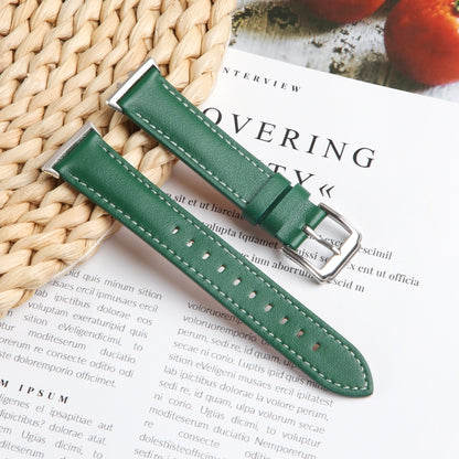 For Honor Band 9 Genuine Leather Watch Band(Green) - Watch Bands by PMC Jewellery | Online Shopping South Africa | PMC Jewellery