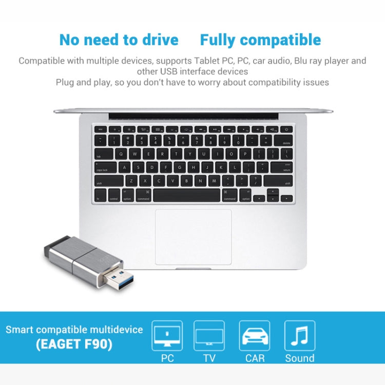 EAGET F90 256G USB 3.0 Interface Metal Flash U Disk - USB Flash Drives by EAGET | Online Shopping South Africa | PMC Jewellery | Buy Now Pay Later Mobicred