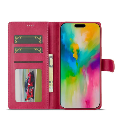 LC.IMEEKE Calf Texture Horizontal Flip Leather Case For iPhone 16 Pro Max(Red) - iPhone 16 Pro Max Cases by LC.IMEEKE | Online Shopping South Africa | PMC Jewellery | Buy Now Pay Later Mobicred