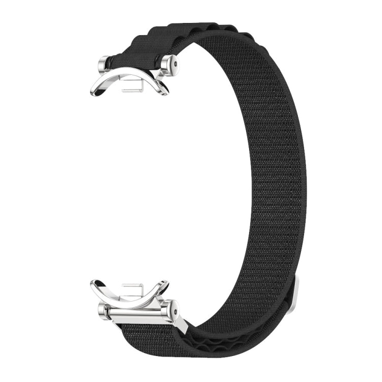 For Xiaomi Mi Band 8 Mijobs GT4 Nylon Breathable Watch Band(Black Silver) - Watch Bands by MIJOBS | Online Shopping South Africa | PMC Jewellery